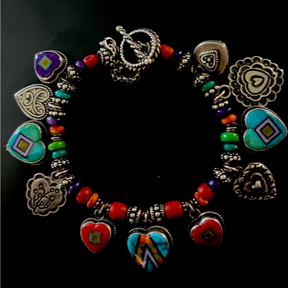 Beautiful and one of a kind handmade charms bracelet.